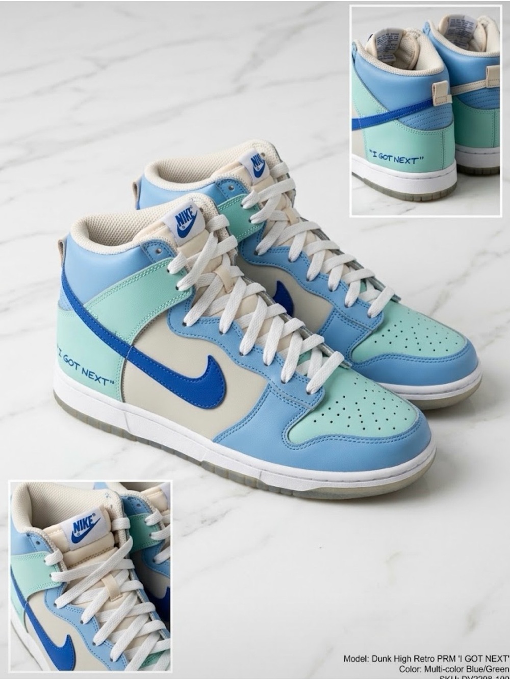 Nike Dunk High GS "I Got Next" Sneakers Size 6Y - Like New Condition